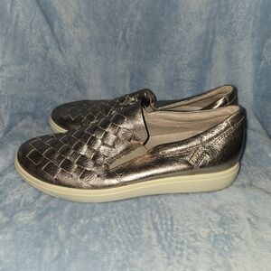 Ecco Women's Silver Woven Sneakers